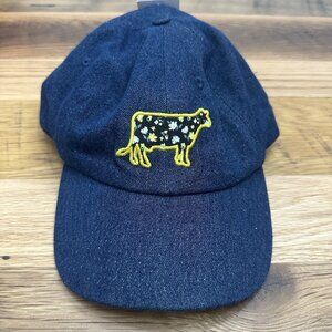 Tractor Supply Co womens NWT denim baseball hat floral cow adjustable